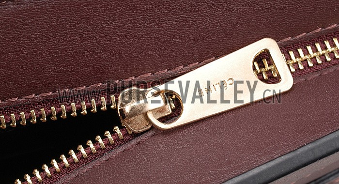 Celine Trapeze Burgundy Bag 607306
