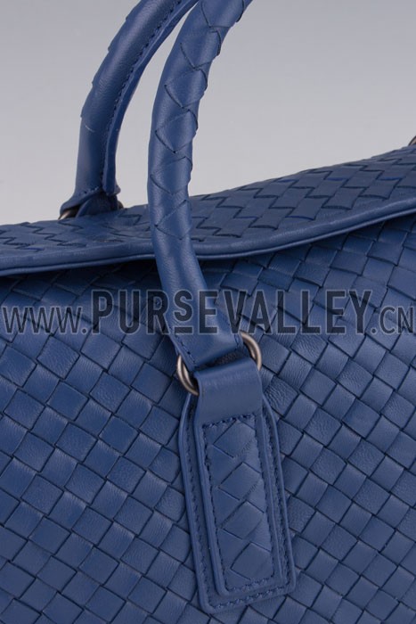 Bottega Veneta Intrecciato Duffel Bag Dark Blue