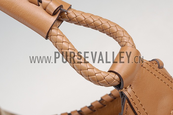 Gucci Medium Woven Tassels Tan Leather Trim Guccissima Hobo 607327