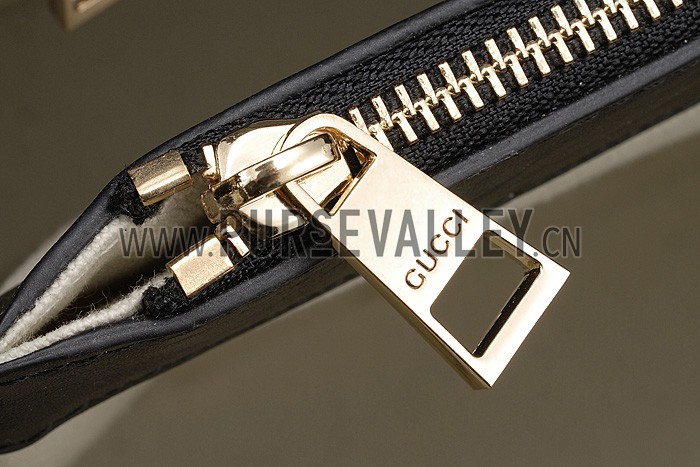 Gucci Black Leather Work Bag 607332