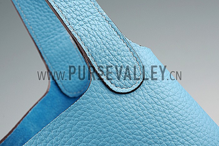 Hermes Picotin MM Blue Jean 607498