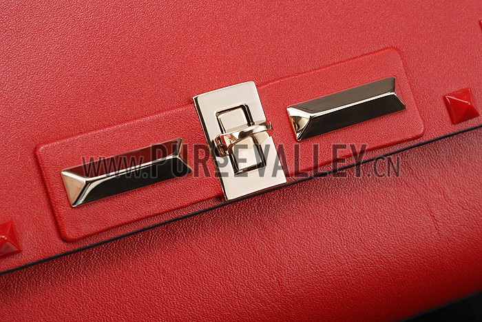 Valentino Rockstud Shoulder Bag Red 607536