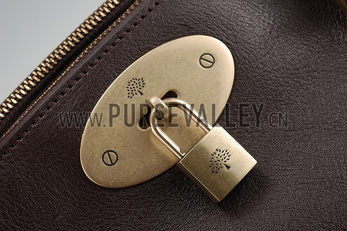 Mulberry Bayswater Double Zip Tote Chocolate 607706