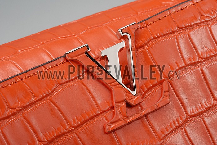 Louis Vuitton Capuciness Crocodile Leather OrangeMM 607548