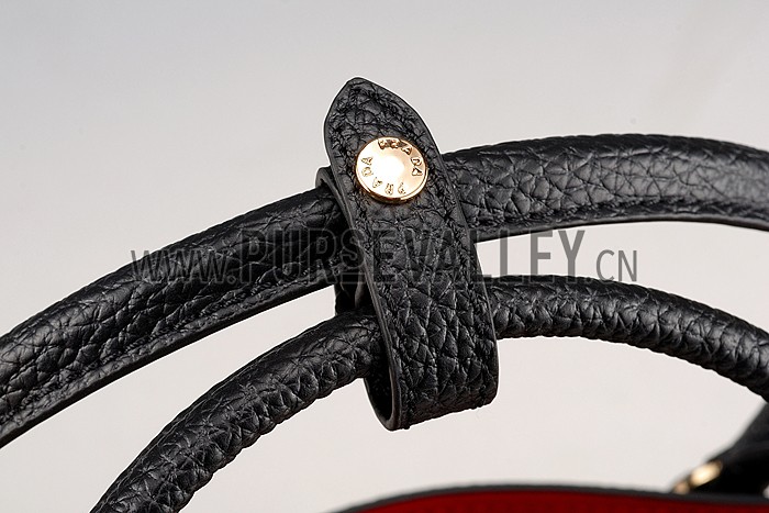 Prada Saffiano Soft Double Bag Black