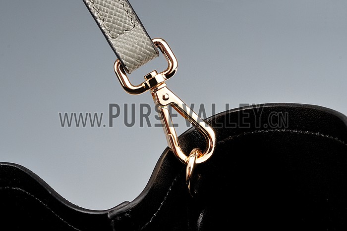 Prada Saffiano Double Tote Grey