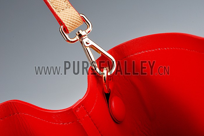 Prada Saffiano Double Tote Light Brown