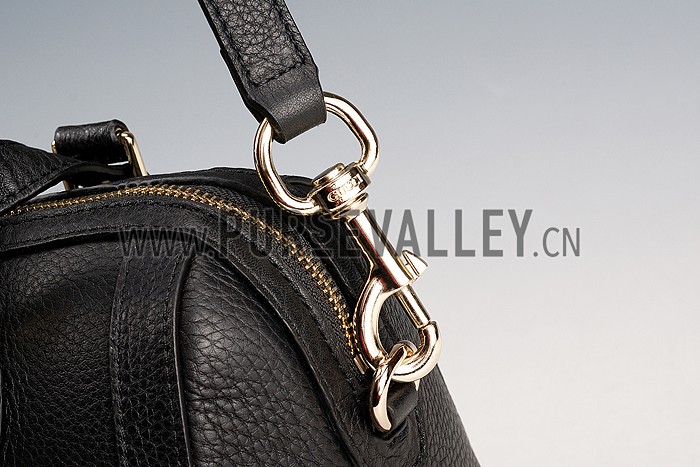 Gucci GG Classic Top Handle Leather Bag Black