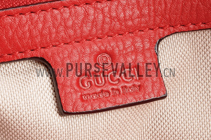 Gucci Soho Studded Shoulder Bag Light Red
