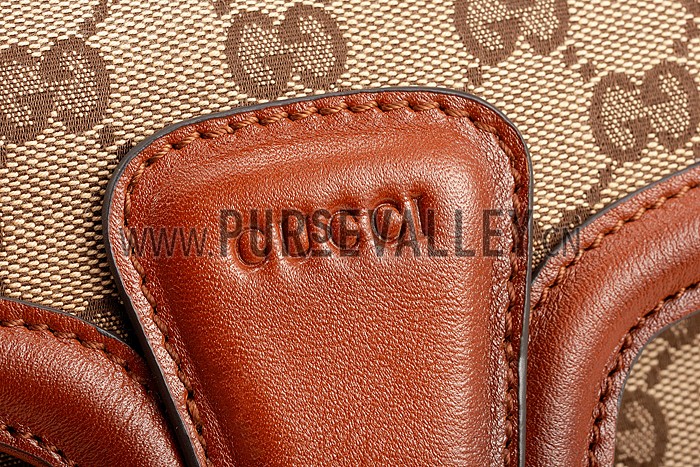 Gucci Lady Web GG Small Canvas Bag Tan