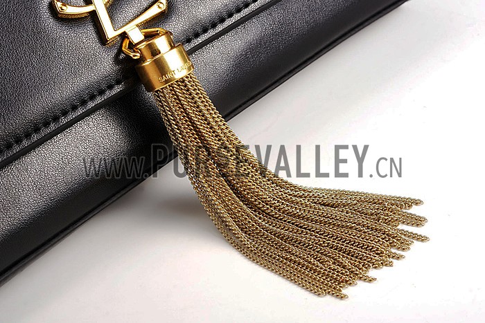 Saint Laurent Medium Cassandre Tassel Black Bag 608308