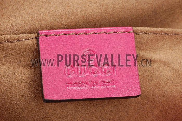 Gucci Supreme Canvas Mini Chain Bag Red & Fuchsia