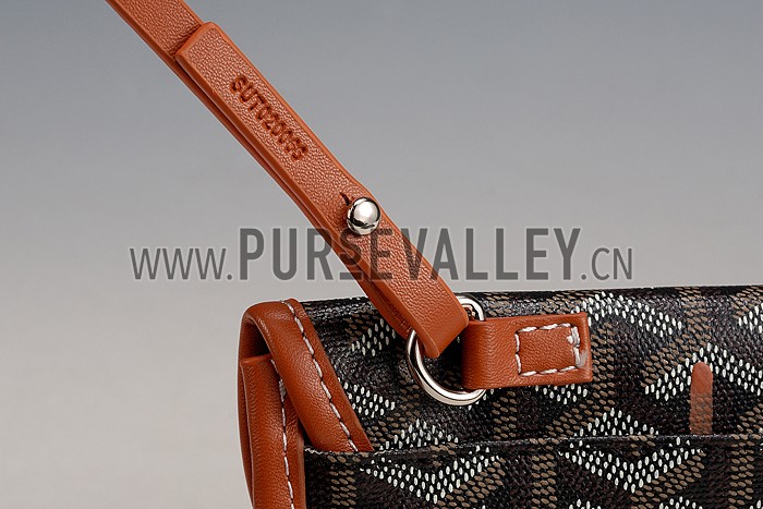 Goyard St Louis Tote Black And Tan Leather Trim