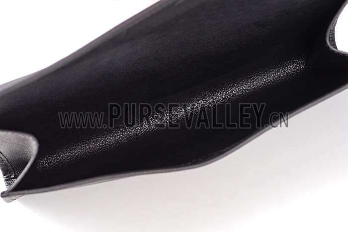 Hermes Jige Elan 29 Black Clutch 608008