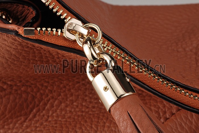 Gucci Soho Leather Hobo Brown