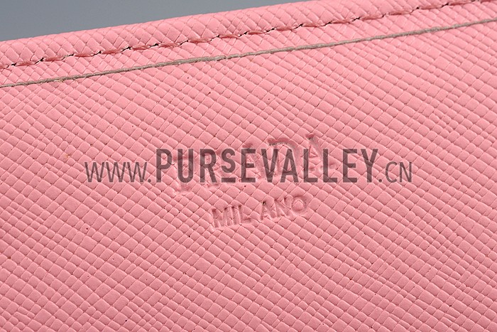 Prada Saffiano Leather Pink Wallet