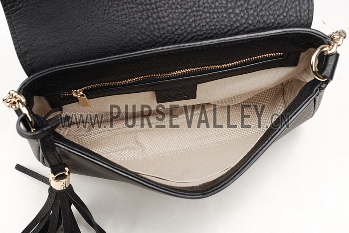 Gucci Soho Leather Shoulder Bag Black