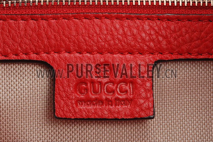 Gucci Soho Leather Top Handle Red Bag