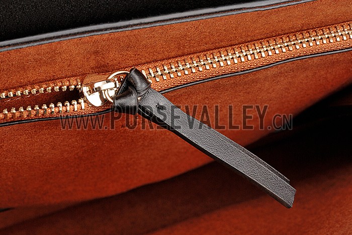 Chloe Faye Suede Flap Black Shoulder Bag