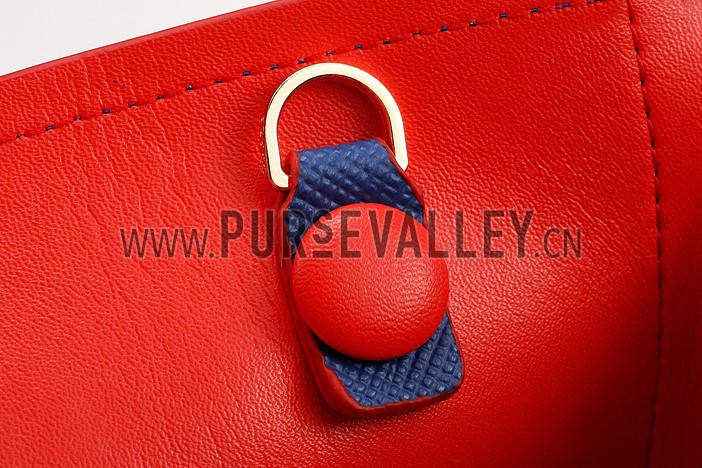 Prada Saffiano Double Tote Blue