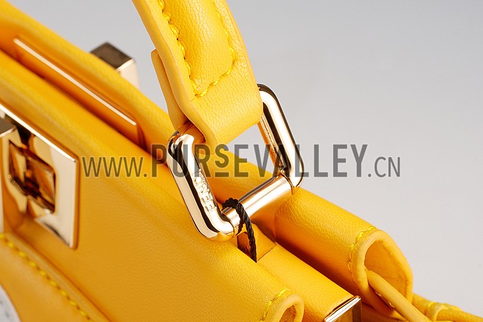 Fendi Peekaboo Karlito Capsule Detail Yellow Bag