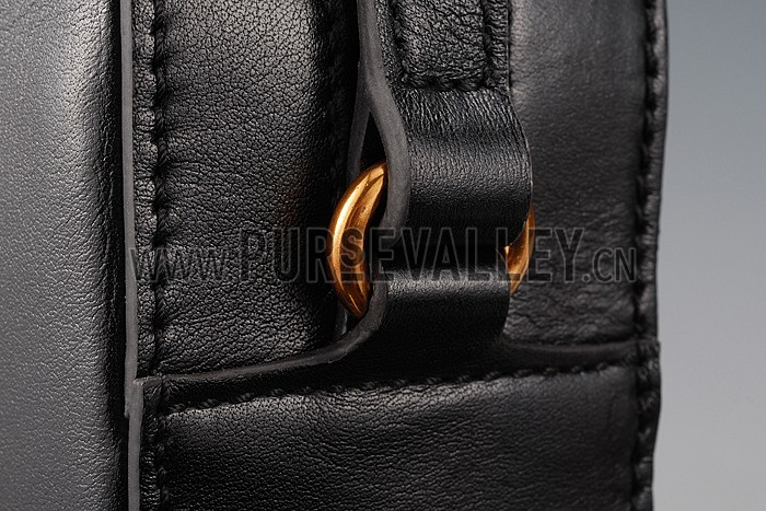 Gucci Bee Detail Black Leather Bag