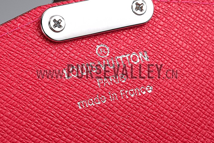 Louis Vuitton Tribal Mask Chaine Wallet Epi White Fuchsia