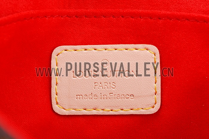 Louis Vuitton Monogram Felicie Chain Wallet Red 18926650