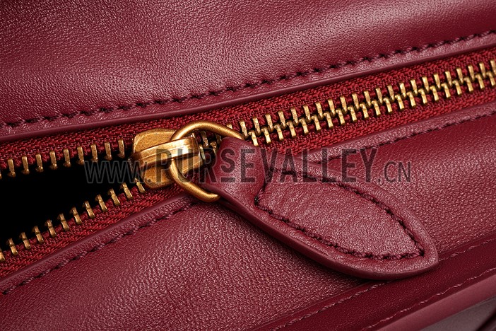 Celine Nano Luggage Dark Red