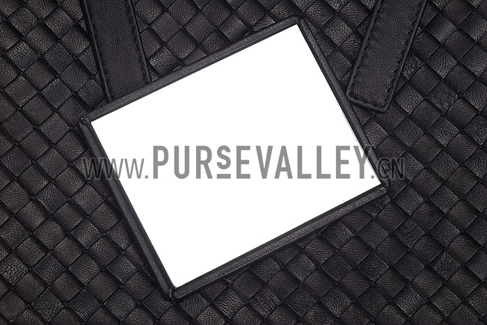 Bottega Veneta Intrecciato Nappa Top Large Handle Black Bag