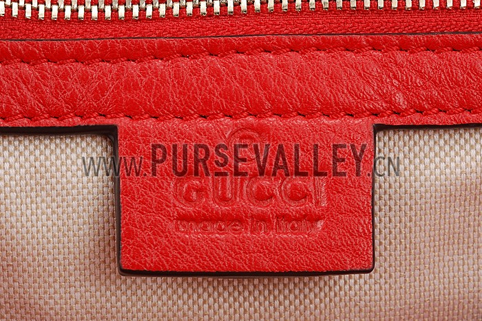 Gucci Soho Leather Shoulder Bag Red