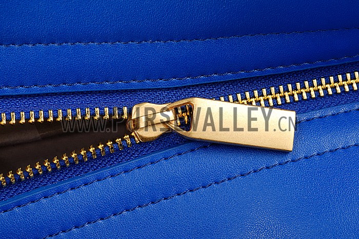 Saint Laurent Monogram Cabas Small Leather Bag Blue