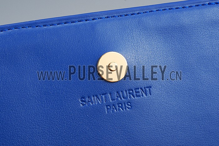 Saint Laurent Classic Monogram Clutch Blue 608322