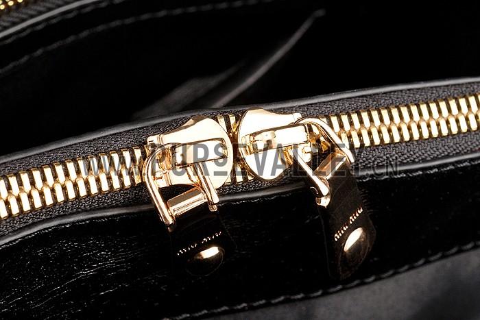 Miu Miu Matelasse Tote Black