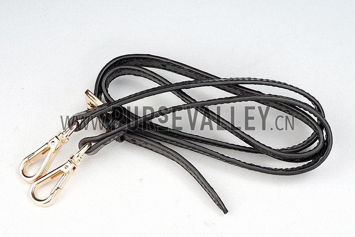 Prada Double Tote Ostrich Leather Bag Black