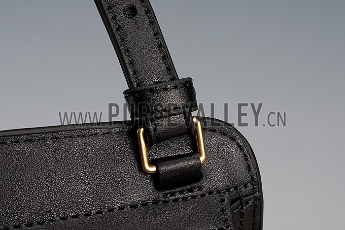 Saint Laurent Monogram Cabas Small Leather Bag Black