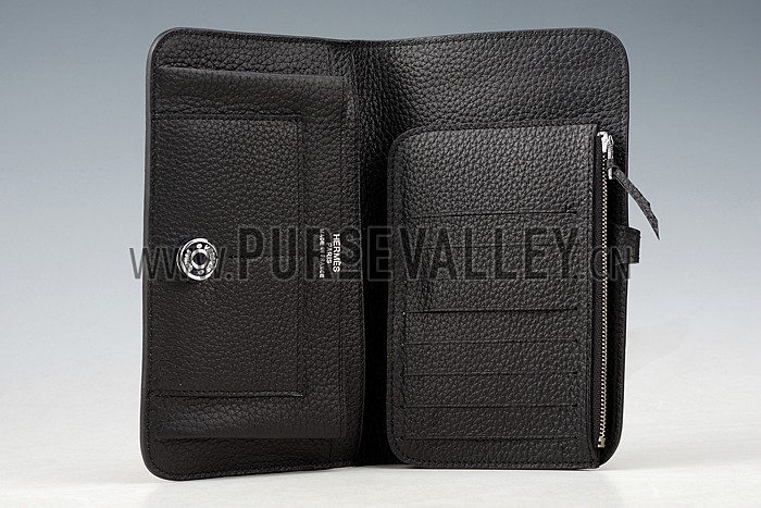 Hermes Dogon Wallet Black 18926630