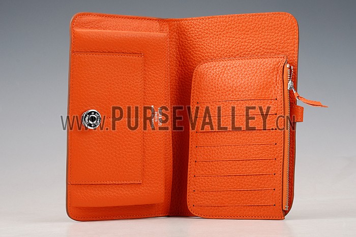Hermes Dogon Wallet Orange 18926638