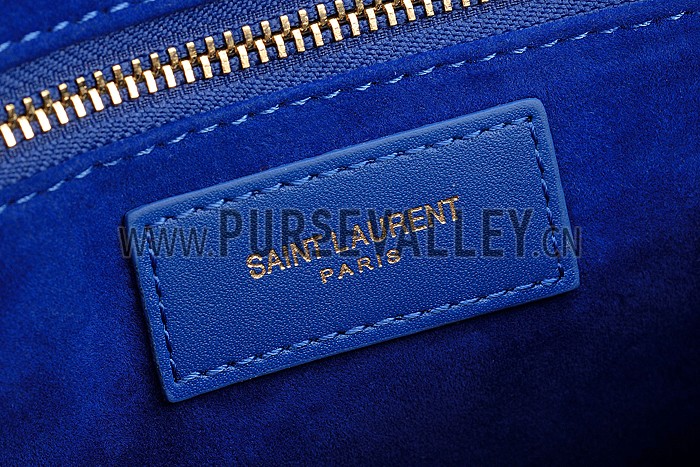 Saint Laurent Monogramme Baby Cabas Royal Blue Bag