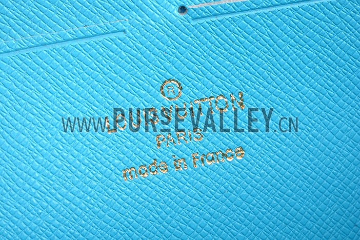 Louis Vuitton Monogram V Motif Zippy Wallet Blue