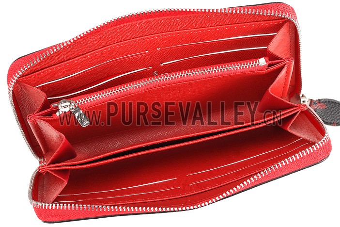 Louis Vuitton Monogram Infrarouge Zippy Wallet Red