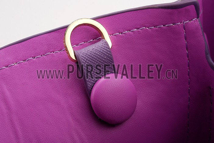 Prada Saffiano Double Tote Light Purple