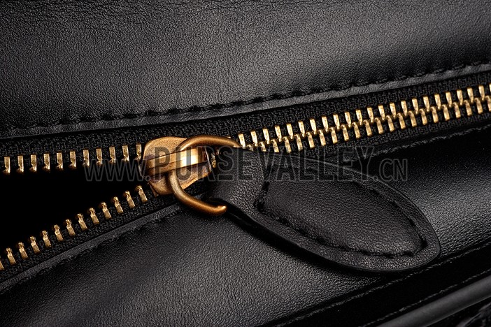 Celine Nano Luggage Black Leather and Suede