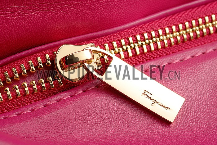 Salvatore Ferragamo Sofia Mini Leather Tote Rose Pink