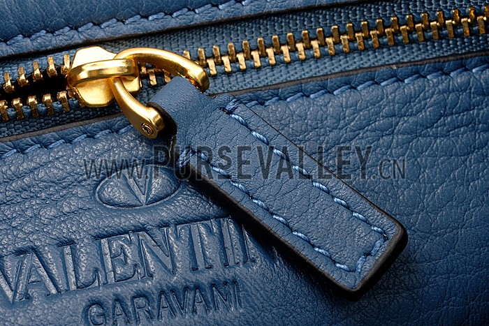 Valentino Viva Valentino Fabric Bucket Bag Blue