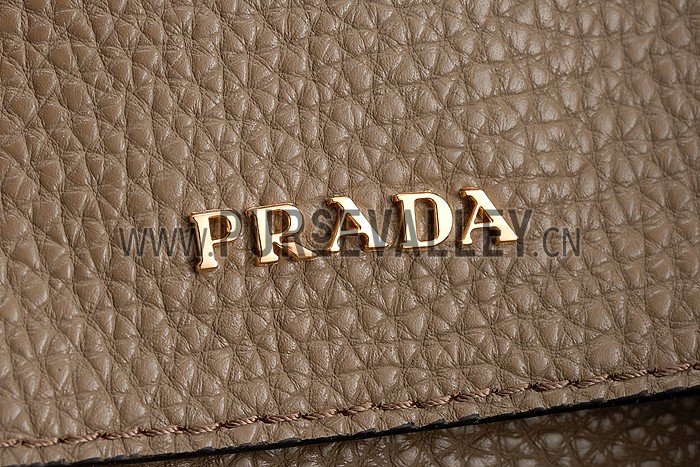 Prada Double Tote Grey With Python Handles