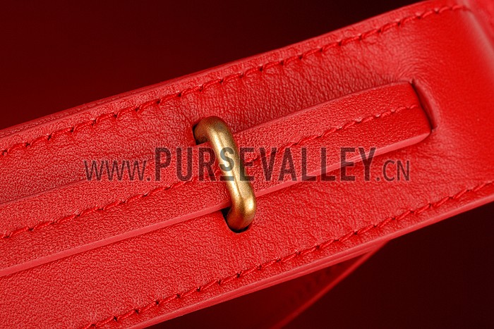 Celine Phantom Luggage Suede Leather Red
