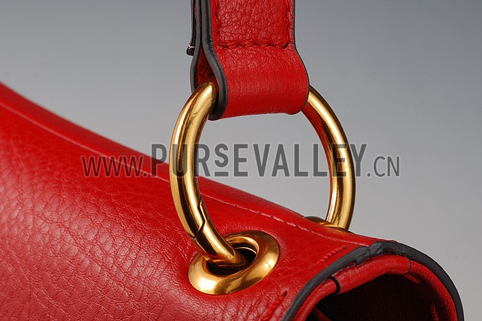 Gucci Marmont Leather Shoulder Bag Red