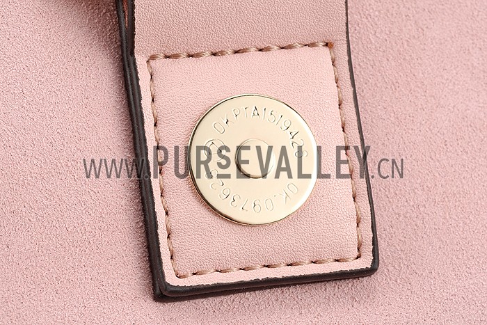 Chloe Faye Small Bag Light Pink Suede Leather Flap