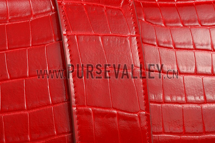 Hermes Medor Crocodile Leather Red Clutch 18926683